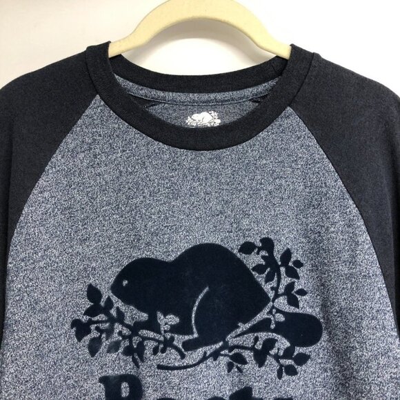 Roots Men's Navy Blue Roots beaver logo raglan sleeve tee SP - Picture 5 of 16